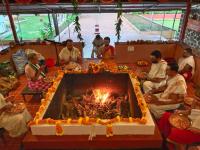 Sharadiya  Navaratri 2020  Day 8 (24.10.2020) – Karla – Samuhik Chandika Homa  performed on behalf of Yajamana-s